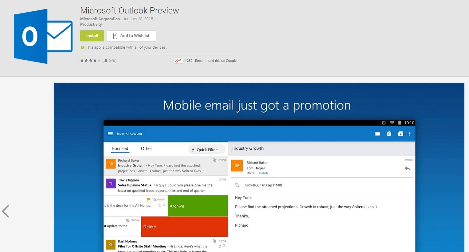 Microsoft Outlook llega por fin de manera oficial a iOS y Android