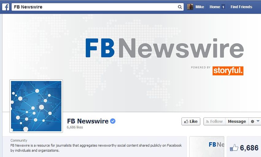 new facebook newswire
