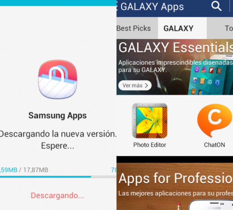 Samsung Galaxy Apps Store Tienda