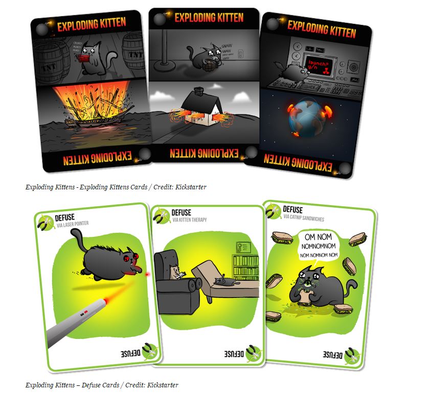 kickstarter Explosión de Gatitos cartas-35714