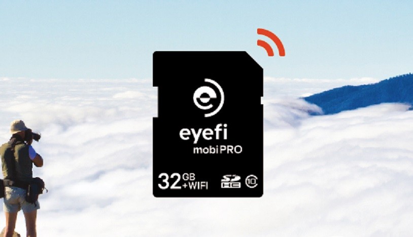 La tarjeta Eyefi Mobi Pro tiene 32 GB de almacenamiento y es capaz de crear un punto privado de acceso a la red para poder transferir las fotografías de la cámara a una computadora, tableta o celular. Imagen: Eyefi