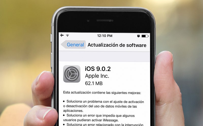 Apple version nueva iOS 9.0.2
