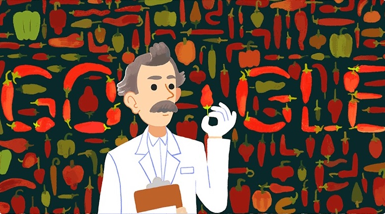 Google Doodle Willian Scoville medir la capsaicina