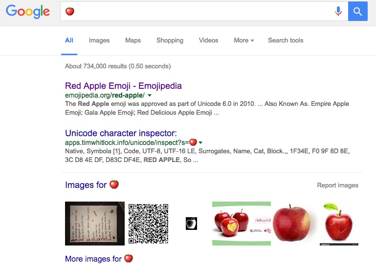 El buscador de Google ya reconoce emojis