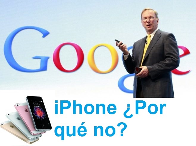 ¿Qué? El expresidente de Google Erick Schmidt usa un iPhone