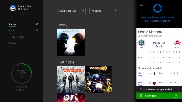 Cortana para Xbox One
