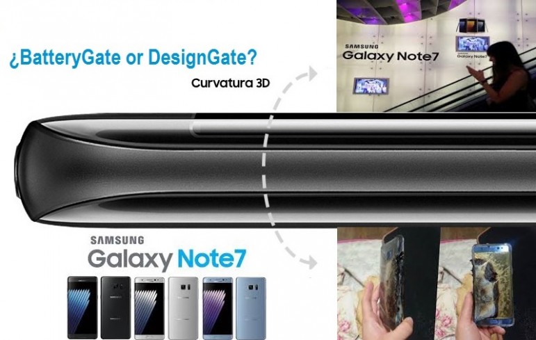 Galaxy note 7 sale del mercado por su simetría atrevida ¿Y el BatteryGate?