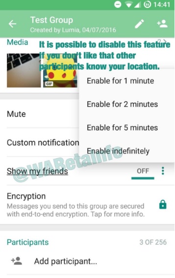 activacion de opcion de ubicacion whatsapp