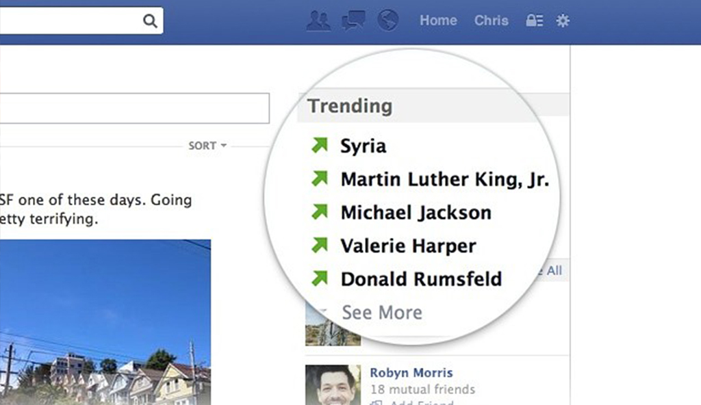 Facebook cambia el diseño de sus Trending Topics para adaptarse al usuario